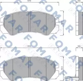 FOMAR FRICTION fo621781 -  Комплект тормозных колодок, дисковый тормоз